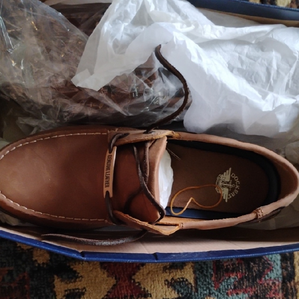 Dockers Brown Boat Shoes with Classic Moccasin Stitching